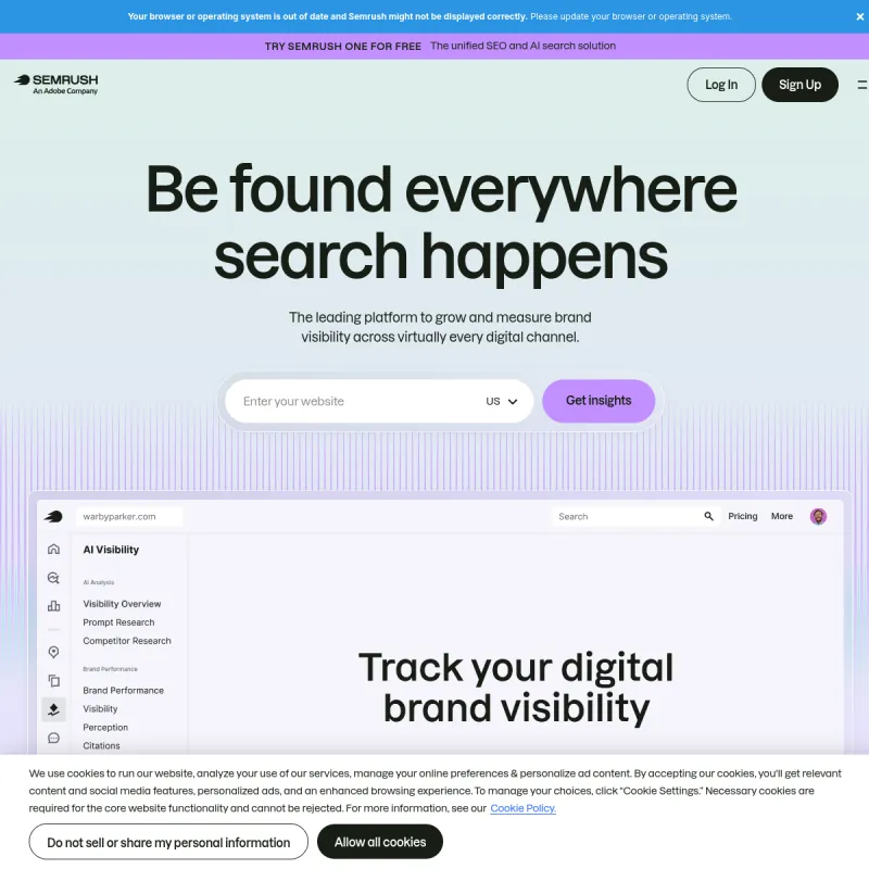 Semrush website